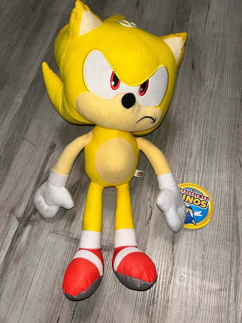 Sega Super Sonic The Hedgehog Plush Stuffed Toy Yellow